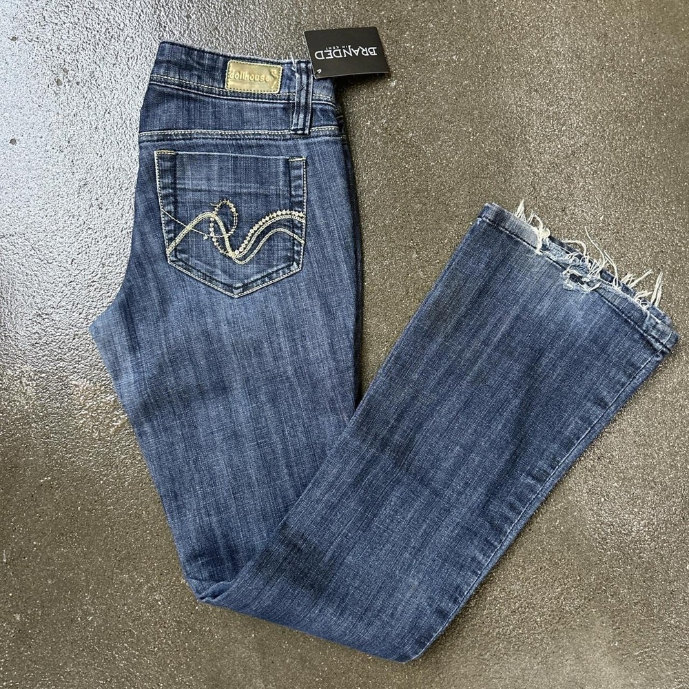 Dollhouse Dark Wash Denim Size 33 28" Flare Jeans